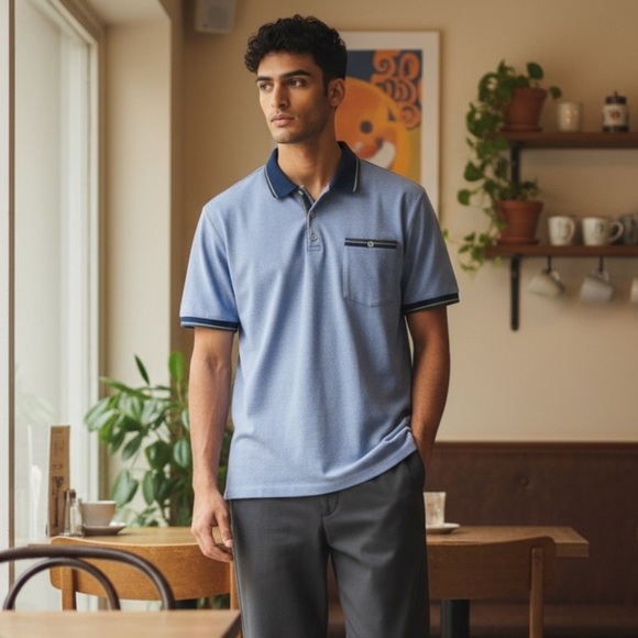 NWOT TED BAKER Turkish Made Polo Shirt Size M​ - Picture 2 of 10